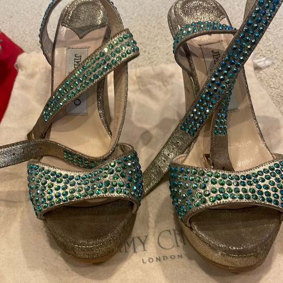 Jimmy Choo Shoes - Jimmy Choo crystal wedges